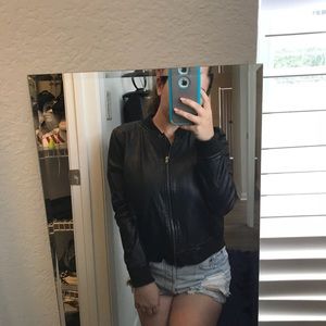 Forever 21 black leather jacket